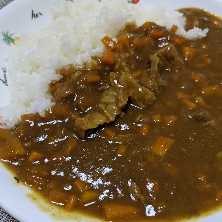 【牛すじカレー　圧力鍋なしの簡単調理】